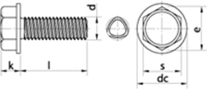 Immagine di Vite autoformante (trilobata) Testa Esagonale con Bordino Zincato Bianco