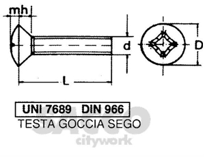 Immagine di 6X40 TSVCAL INOX A2 7689  VITE **  01835601