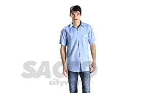 Immagine di CAMICIA MANICA LUNGA OXFORD TG.2XL AZZURRO COTONE                   SOCIM 02171531