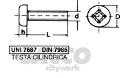 Immagine di 3X45 TC 4.8 6107 - VITE UPIVEB .  03397503