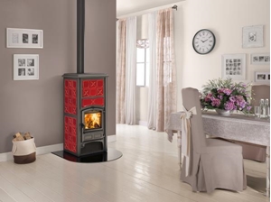 Immagine di TERMOSTUFA LEGNA LORIET S DSA KW16,8 BORDEAUX NORDICA 02803869