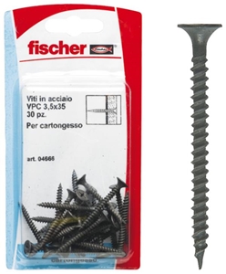 Immagine di VITE VSP CARTONGESSO VPC K MM 3,5X25  PZ 30 NERA           BLISTER FISCHER 02788852