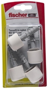 Immagine di TASSELLO NYLON SB 9/12 K Ø9   MM 40  PZ6 PACOLPI BIANCO BLISTER FISCHER 03616260