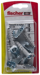 Immagine di TASSELLO NYLON SB CON GANCIO PIATTO PZ 6