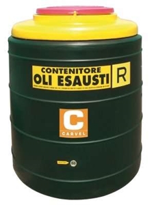 Immagine di CONTENITORE OLIO ESAUSTO Ø960 MM 1240H LT 500 VERDE C/TAPPO PE CARVEL 03203866