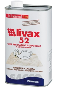 Immagine di CERA PAVIMENTO MARMO 52 LT 1    FLACONE LIVAX                   NUNCAS 04637585