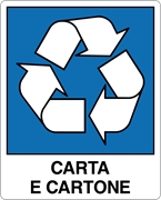 Immagine di SEGNALE RIFIUTI MM 250X310 RACCOLTA CARTA/CARTONE PVC AD. 00002264