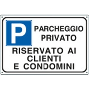 Immagine di SEGNALE INFORMAZIONE MM 300X200 PARK CLIENTI/CONDOMINI ALLUM. 02765167