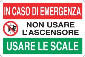 Immagine di SEGNALE MULTIPLO MM 300X200 CASO EMERGENZA+SCALE ALLUMINIO 05772940