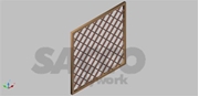 Immagine di PANNELLO GRIGLIATO DIAGONAL MM 1500X1500 PINO                     FORMA 01560169